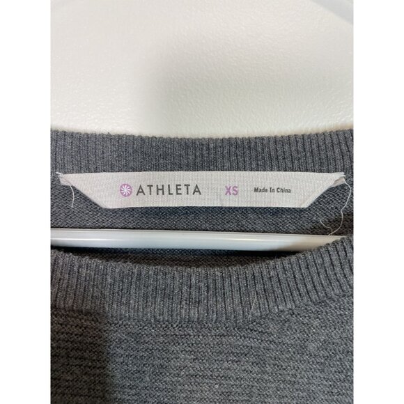 Athleta Sweater Womens XS Gray Daybreak CYA Lightweight Semi Fitted Travel Top - Picture 2 of 9